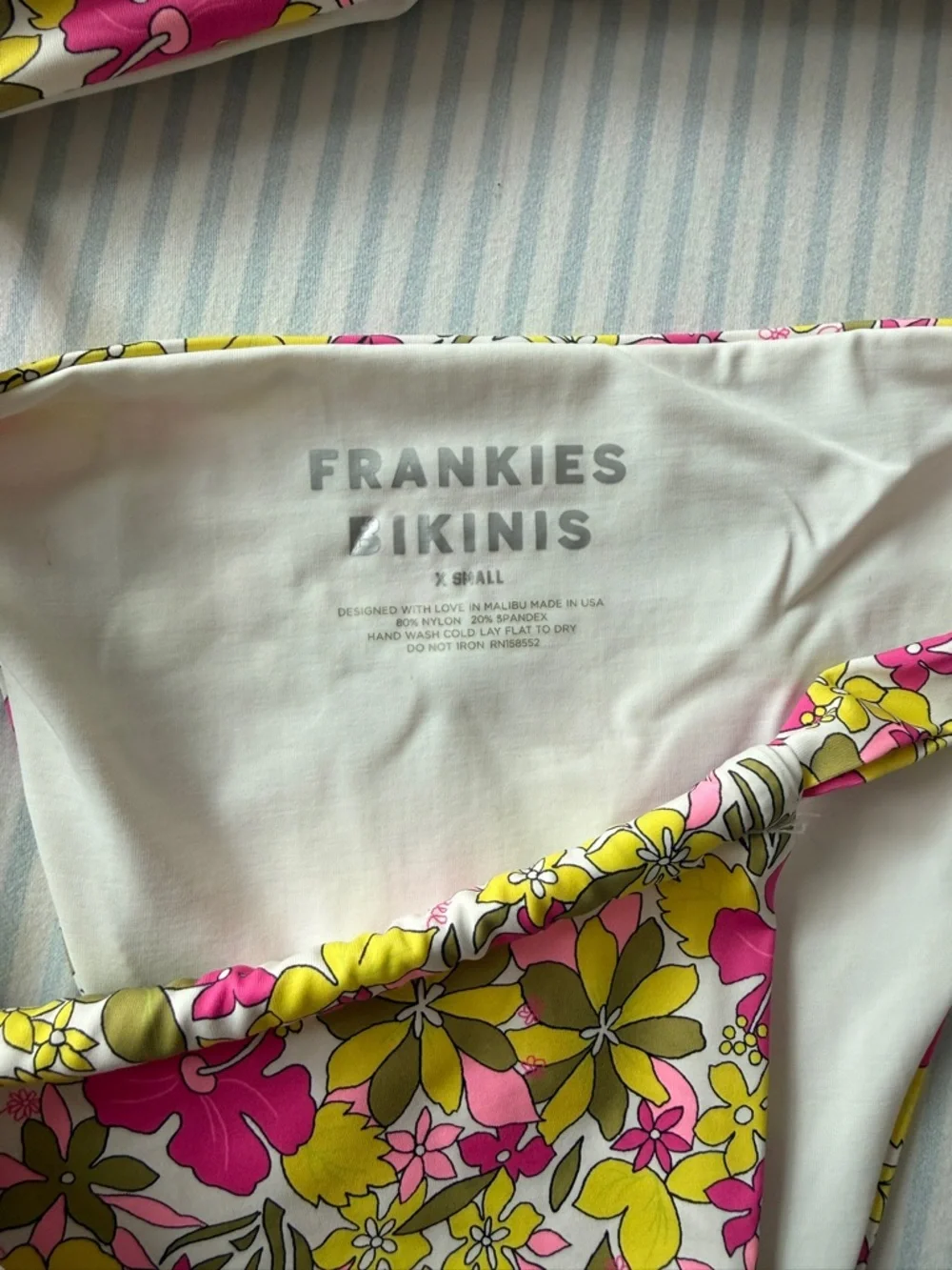 Frankie’s bikinis Floral Pink & Yellow Bikini Set